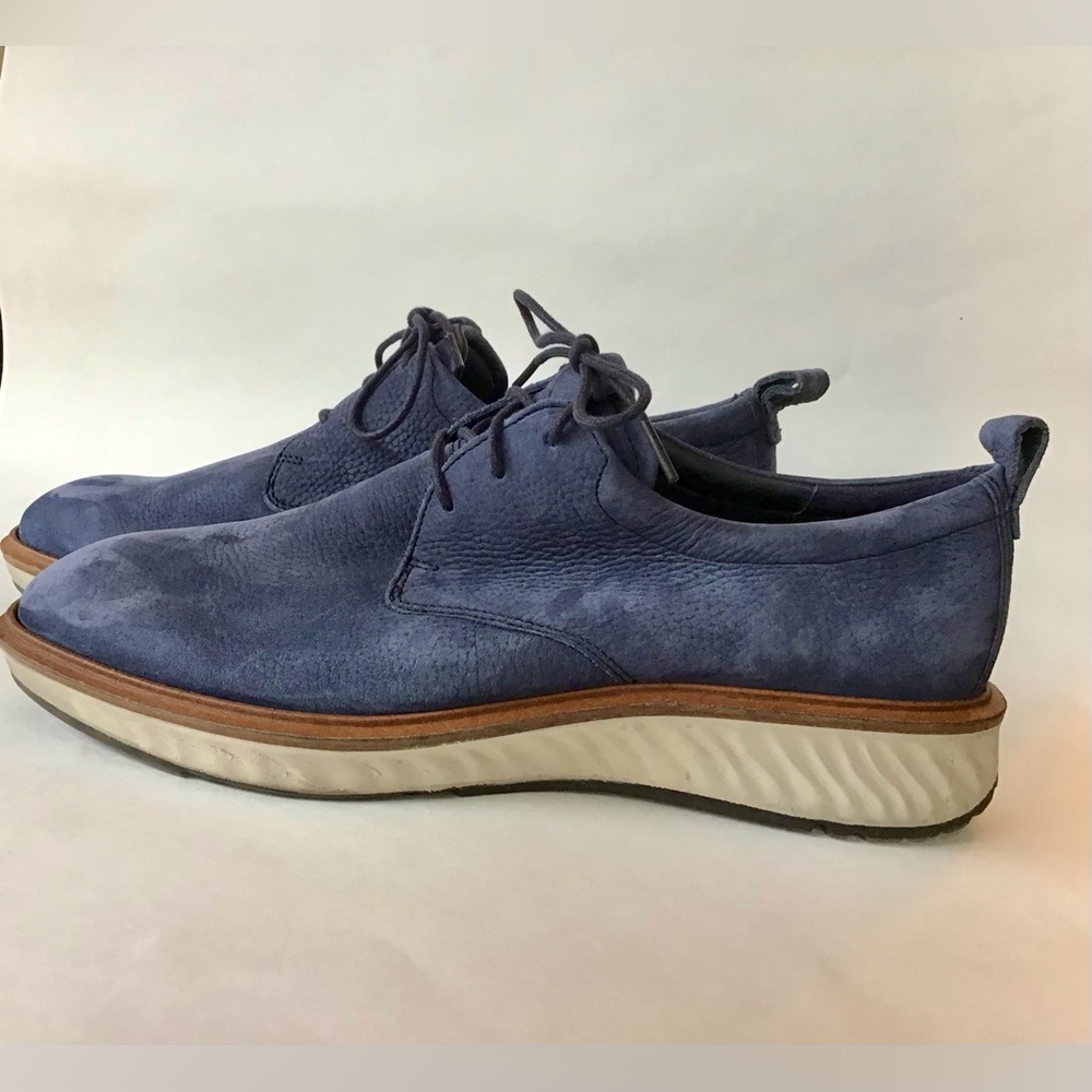 ECCO HYBRID Mens Casual Summer Sea Blue Suede Shoes Size 10 Nubuck Leather